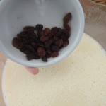Pudding de pain sec rhum banane raisins